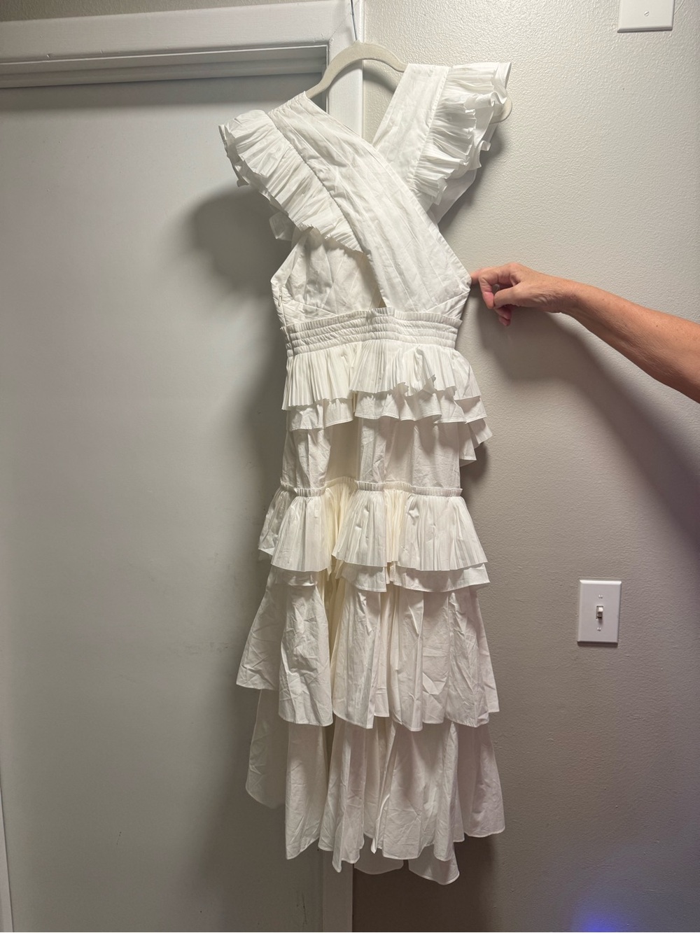 Ulla Johnson Aurore White Tiered Ruffle Cotton Maxi Dress Size 2 - Picture 13 of 13